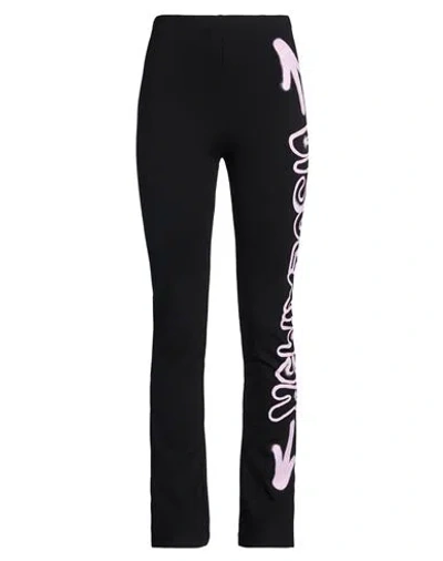 Disclaimer Woman Pants Black Size S Viscose, Polyamide, Elastane In Multi