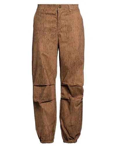 Disclaimer Woman Pants Brown Size S Cotton, Elastane