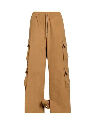 Disclaimer Woman Pants Camel Size L Polyester In Brown