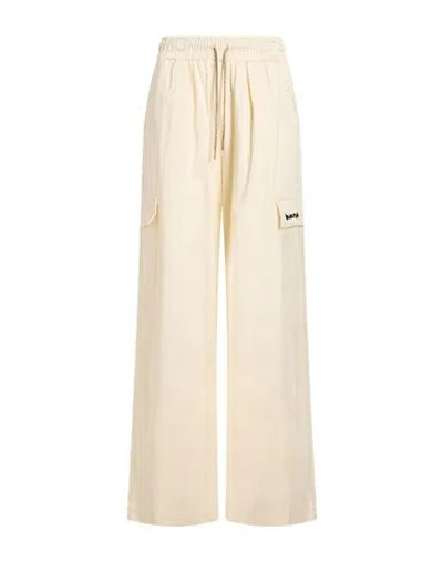 Disclaimer Woman Pants Cream Size L Cotton, Elastane In Neutral