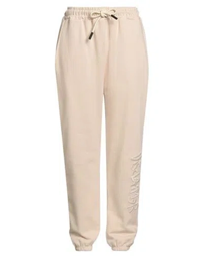 Disclaimer Woman Pants Cream Size L Cotton In Neutral