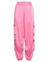 DISCLAIMER DISCLAIMER WOMAN PANTS FUCHSIA SIZE L POLYESTER, ELASTANE