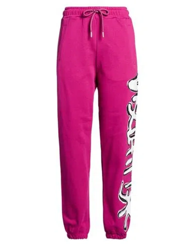 Disclaimer Woman Pants Fuchsia Size M Cotton In Pink