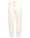 Disclaimer Woman Pants Ivory Size L Cotton In White