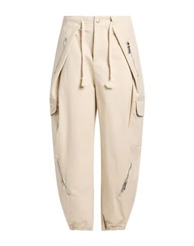 Disclaimer Woman Pants Ivory Size Xs Cotton, Elastane In Neutral