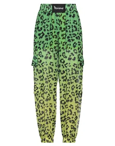 Disclaimer Woman Pants Lime Green Size M Polyester