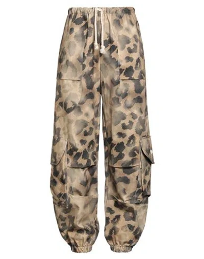 Disclaimer Woman Pants Sand Size M Cotton