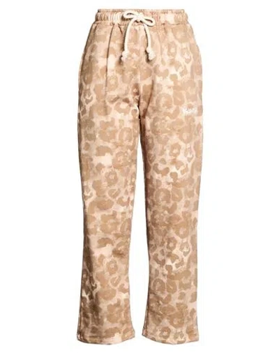 Disclaimer Woman Pants Sand Size S Cotton In Brown