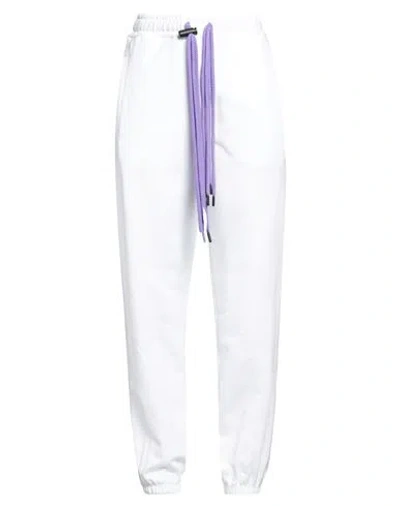 Disclaimer Woman Pants White Size L Cotton