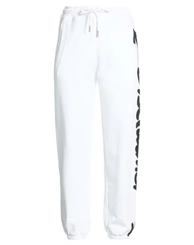 Disclaimer Woman Pants White Size L Cotton