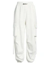 Disclaimer Woman Pants White Size M Polyester, Polyamide In White