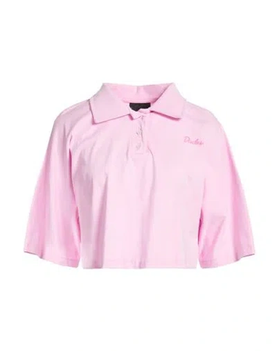 Disclaimer Woman Polo Shirt Pink Size Xs Cotton