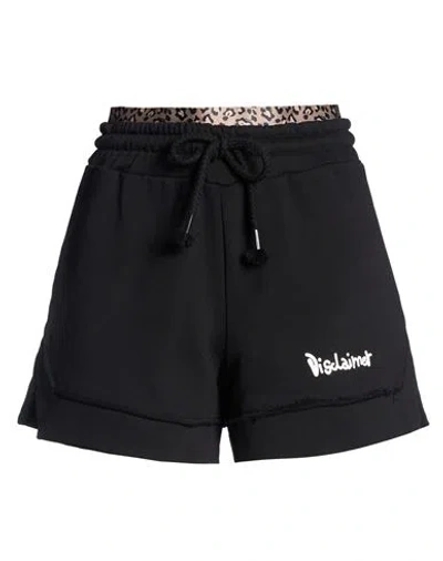 Disclaimer Woman Shorts & Bermuda Shorts Black Size L Cotton