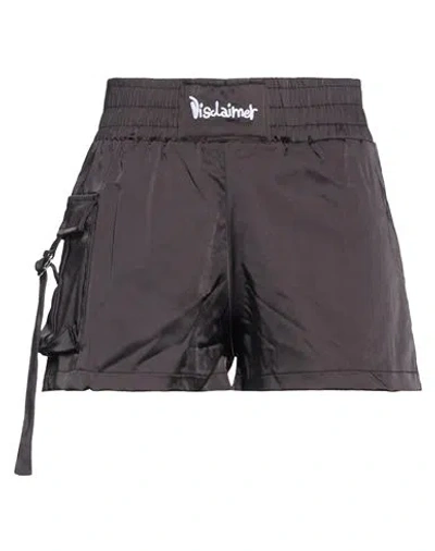 Disclaimer Woman Shorts & Bermuda Shorts Black Size L Polyester, Cotton, Elastane