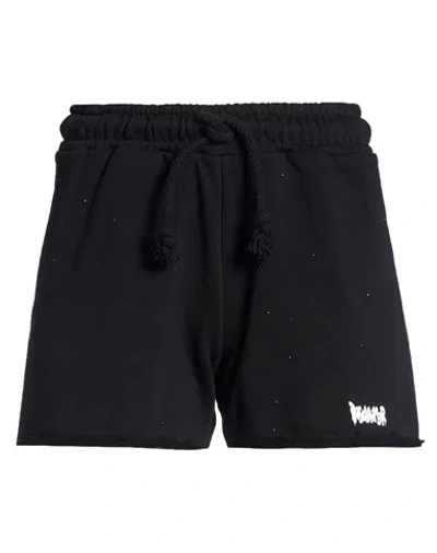 Disclaimer Woman Shorts & Bermuda Shorts Black Size S Cotton