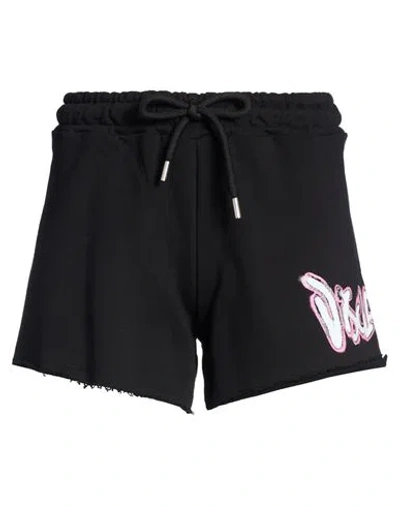 Disclaimer Woman Shorts & Bermuda Shorts Black Size S Cotton