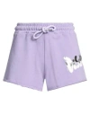 Disclaimer Woman Shorts & Bermuda Shorts Lilac Size L Cotton In Purple