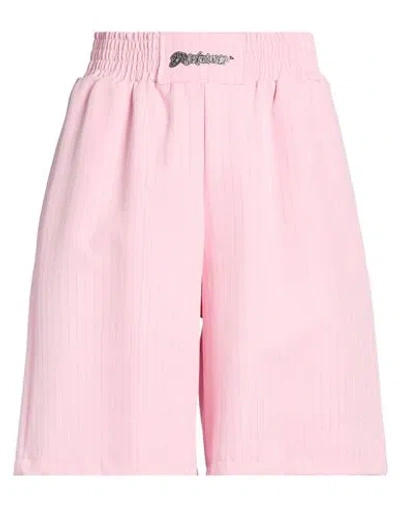 Disclaimer Woman Shorts & Bermuda Shorts Pink Size L Polyester, Polyamide