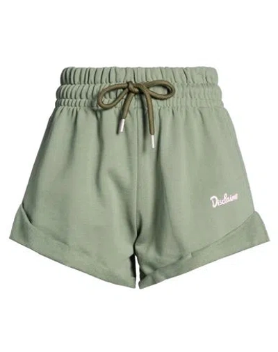 Disclaimer Woman Shorts & Bermuda Shorts Sage Green Size L Cotton
