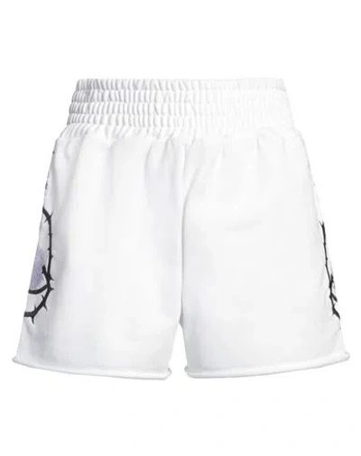 Disclaimer Woman Shorts & Bermuda Shorts White Size S Cotton