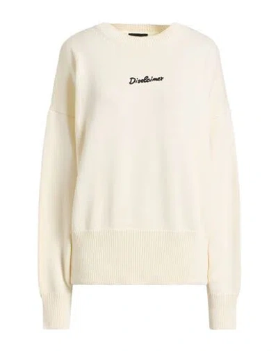 Disclaimer Woman Sweater Off White Size L Cotton, Acrylic In Multi