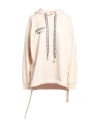 Disclaimer Woman Sweatshirt Beige Size L Cotton In Beige
