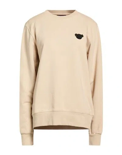 Disclaimer Woman Sweatshirt Beige Size Xl Cotton In Brown