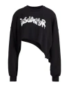 Disclaimer Woman Sweatshirt Black Size L Cotton