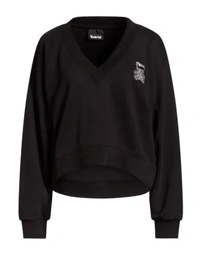Disclaimer Woman Sweatshirt Black Size L Cotton