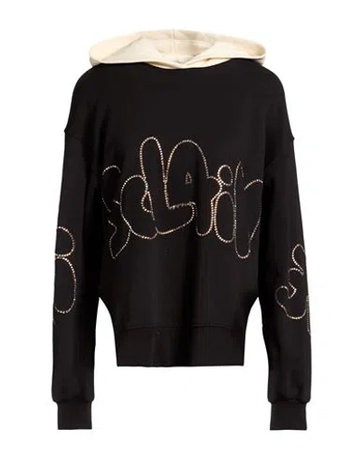 Disclaimer Woman Sweatshirt Black Size L Cotton