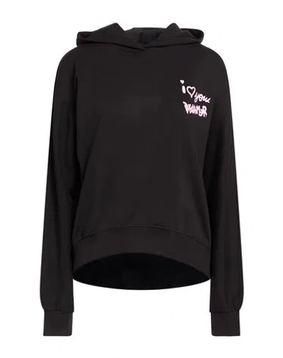 Disclaimer Woman Sweatshirt Black Size M Cotton In Multi