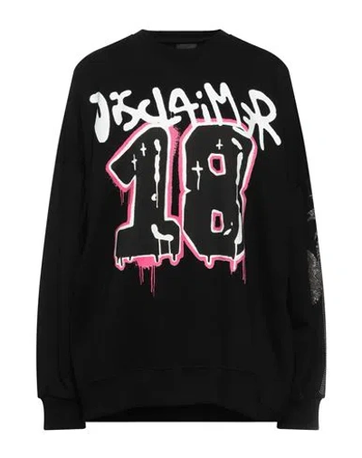 Disclaimer Woman Sweatshirt Black Size M Cotton