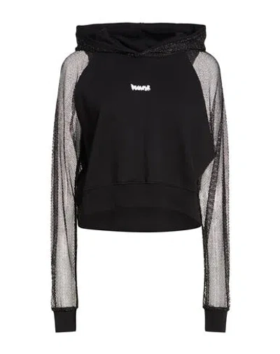 Disclaimer Woman Sweatshirt Black Size Xs Cotton, Polyamide, Metal