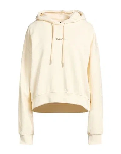 Disclaimer Woman Sweatshirt Cream Size L Cotton In Yellow