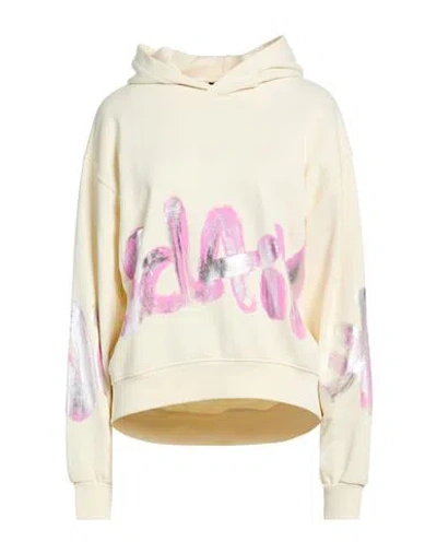 Disclaimer Woman Sweatshirt Cream Size Xl Cotton In Orange