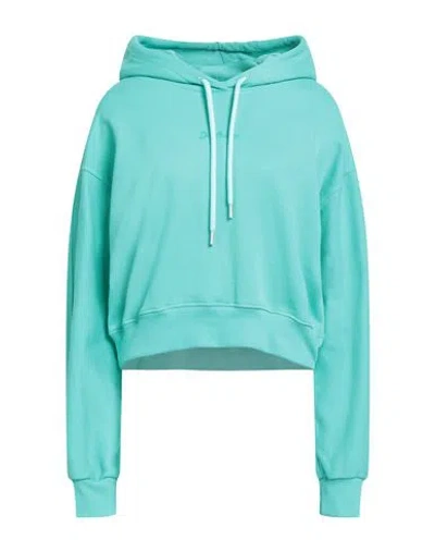 Disclaimer Woman Sweatshirt Light Green Size L Cotton