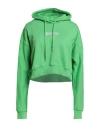 Disclaimer Woman Sweatshirt Lime Green Size L Cotton In Green