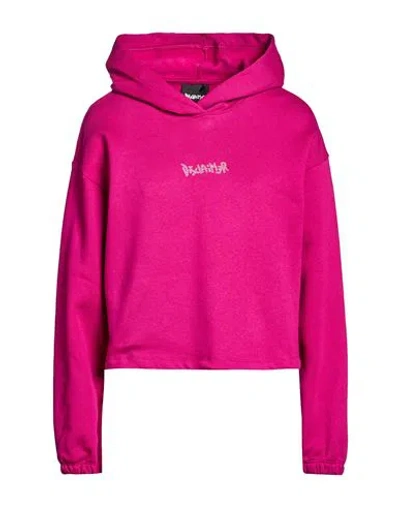Disclaimer Woman Sweatshirt Magenta Size L Cotton In Purple