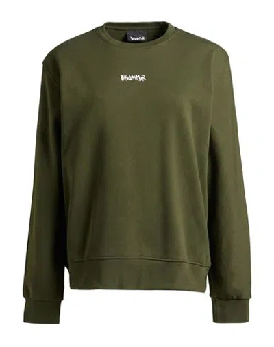 Disclaimer Woman Sweatshirt Military Green Size L Cotton In Multi
