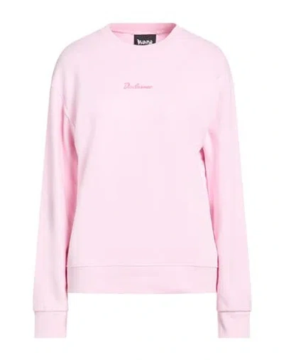 Disclaimer Woman Sweatshirt Pink Size S Cotton