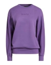 Disclaimer Woman Sweatshirt Purple Size S Cotton In Purple
