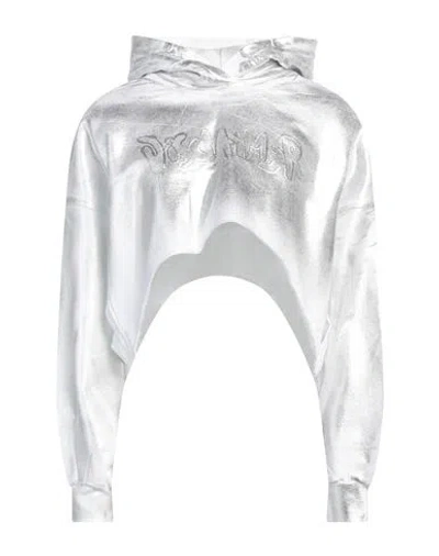 Disclaimer Woman Sweatshirt Silver Size M Cotton