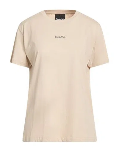 Disclaimer Woman T-shirt Beige Size L Cotton In Pink
