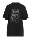 Disclaimer Woman T-shirt Black Size L Cotton