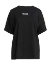 Disclaimer Woman T-shirt Black Size L Cotton