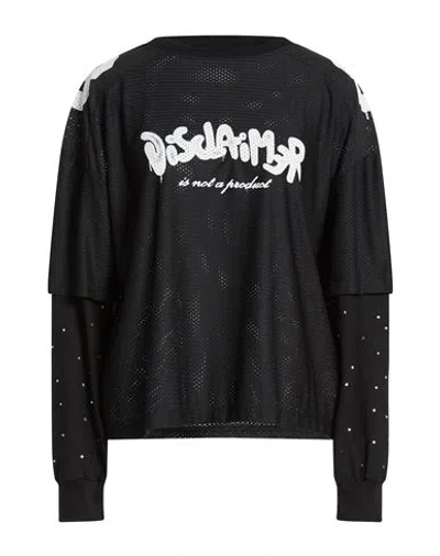 Disclaimer Woman T-shirt Black Size S Polyester
