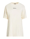 Disclaimer Woman T-shirt Cream Size L Cotton