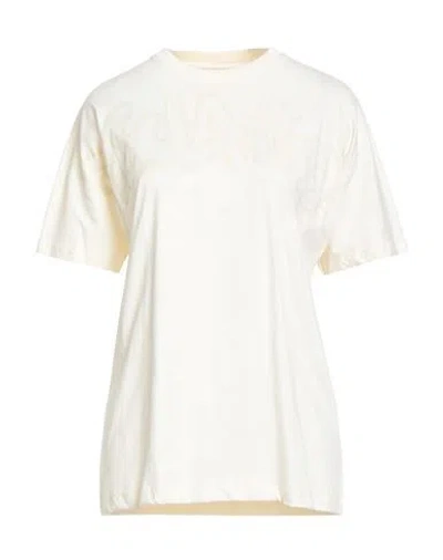 Disclaimer Woman T-shirt Cream Size M Cotton