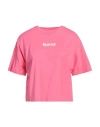 Disclaimer Woman T-shirt Fuchsia Size L Cotton In Pink