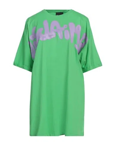 Disclaimer Woman T-shirt Green Size L Cotton In Green